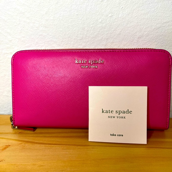 kate spade Handbags - Kate Spade Spencer Zip-Around Continental Wallet in Crushed Watermelon